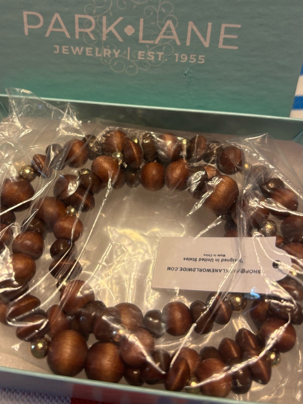 Park Lane Driftwood Brown Wooden Bead Stretch Bracelet - Set of 3 - Picture 9 of 9